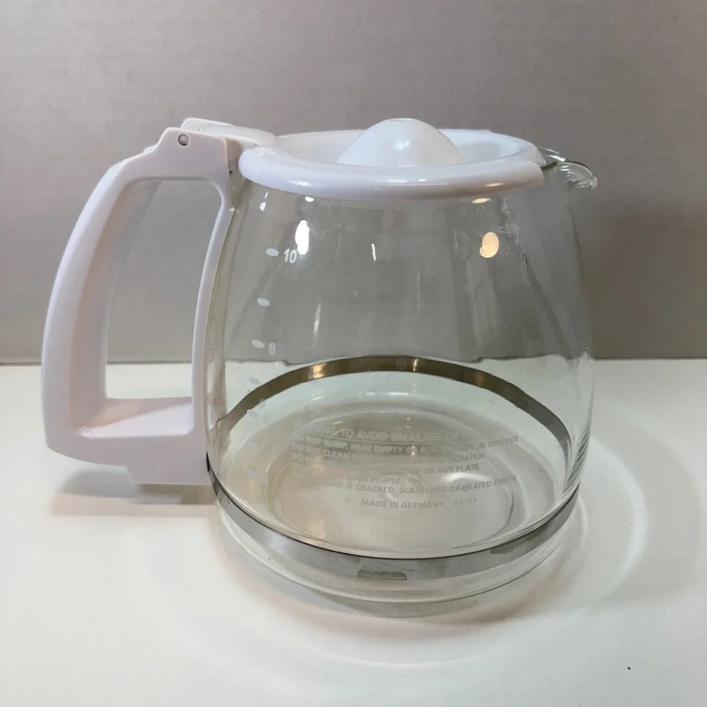 Mr. Coffee Replacement Carafe‎ 10 Cup White Glass Coffee Pot Made In Germany